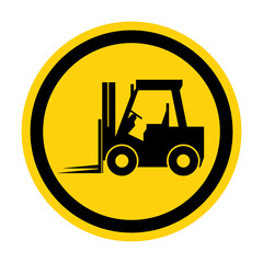 Forklift truck sign,Hazard warning forklift