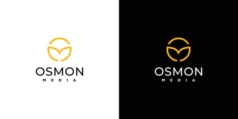 Modern and unique letter OM initials logo design - obrazy, fototapety, plakaty