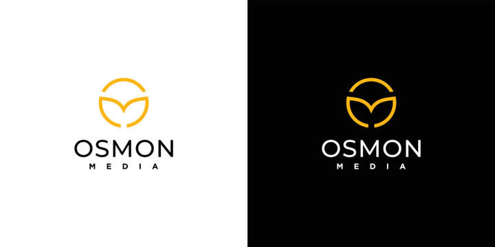 Modern and unique letter OM initials logo design
