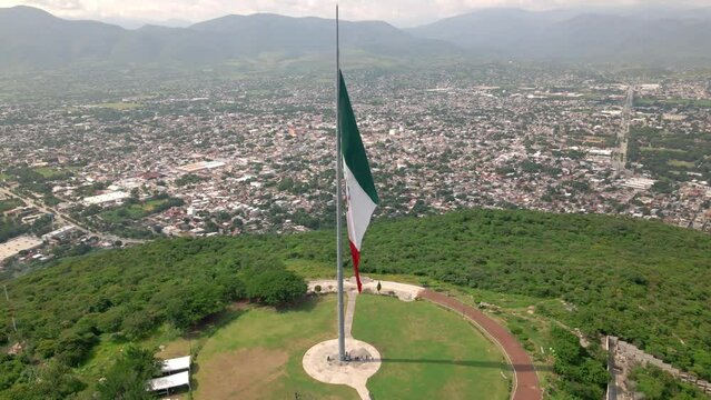 Giant Mexican national flag  in Iguala, Guerrero, Mexico