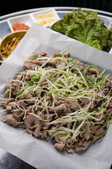 grilled meat on fire