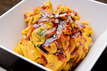 a salad with various vegetables