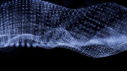 Abstract Medical Technology background. Blue, Health, Science and Research concept. 3D Render.