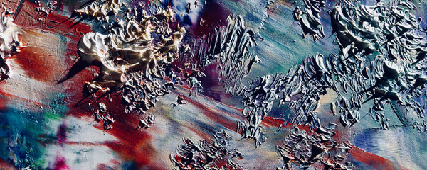 Color texture. Hand drawn oil painting on canvas. Abstract art background. Modern, contemporary art. Colorful canvas. Wall decor background	