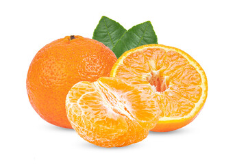 Mandarin isolated on transparent png