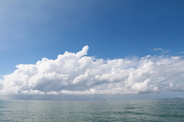 Day light Blue sky with a white clouds for background and seascape. - 548911888