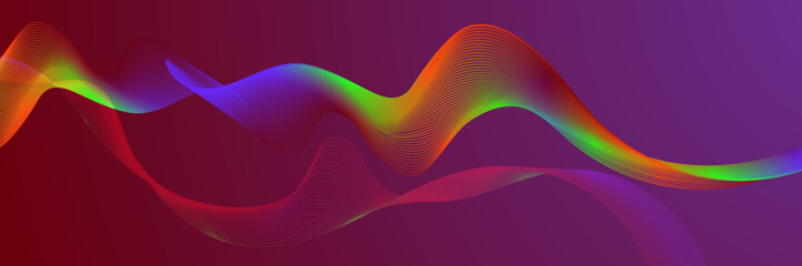 Abstract gradient wave of particles. Big data. Digital background. Futuristic vector illustration.
