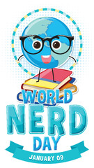 World nerd day banner design