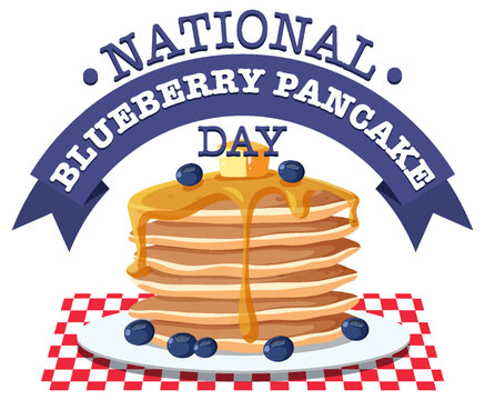 National Blueberry Pancake Day Design