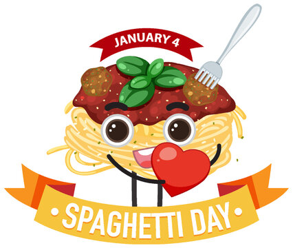 National Spaghetti Day Banner Design