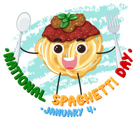 National Spaghetti Day Banner Design