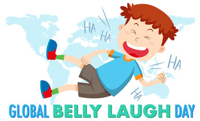 Global belly laugh day logo banner