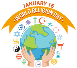 World religion day banner design