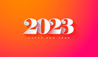 Fototapeta na wymiar happy new year 2023 background illustration