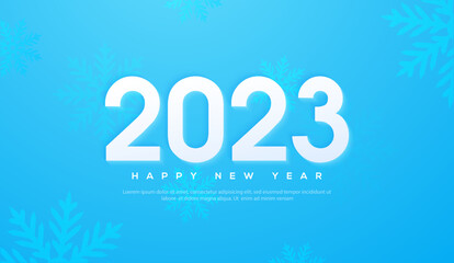 Fototapeta na wymiar happy new year 2023 background illustration
