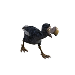 Vulture baby cartoon character on transparent background. PNG file, 3d rendering illustration. © W.S. Coda