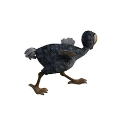 Vulture baby cartoon character on transparent background. PNG file, 3d rendering illustration. © W.S. Coda