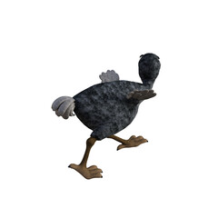 Vulture baby cartoon character on transparent background. PNG file, 3d rendering illustration. © W.S. Coda