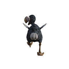 Vulture baby cartoon character on transparent background. PNG file, 3d rendering illustration. © W.S. Coda
