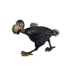 Vulture baby cartoon character on transparent background. PNG file, 3d rendering illustration. © W.S. Coda