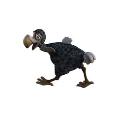 Vulture baby cartoon character on transparent background. PNG file, 3d rendering illustration. © W.S. Coda