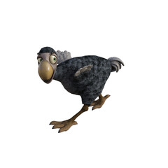 Vulture baby cartoon character on transparent background. PNG file, 3d rendering illustration. © W.S. Coda
