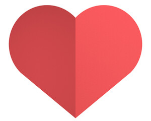 Heart paper. Valentine card decoration. 3D illustration.