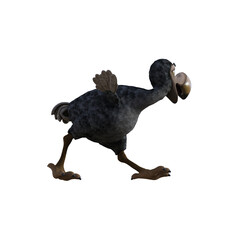 Vulture baby cartoon character on transparent background. PNG file, 3d rendering illustration. © W.S. Coda