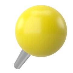 Push pin. Drawing pin. 3D pin.