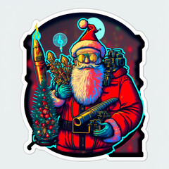 Cyberpunk / Christmas / Santa Claus №2