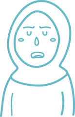 woman in hijab illustration