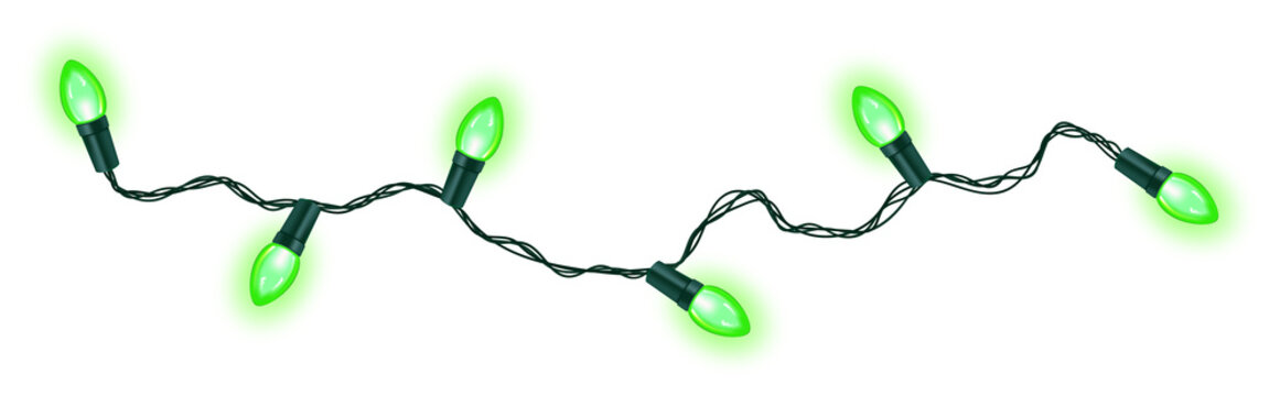 christmas light on transparent background.