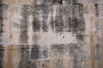 historic stone wall. decrepit ancient floor.