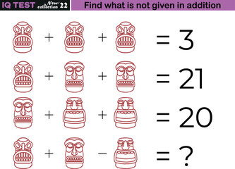 Mathematical operations. Math intelligence question, Addition subtraction and operation