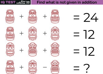 Mathematical operations. Math intelligence question, Addition subtraction and operation