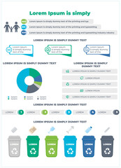 Modern colorful web banner. Infographic element. Marketing technology. Business strategy. Infographic design layout. Marketing concept. Brochure background. garbage bin 