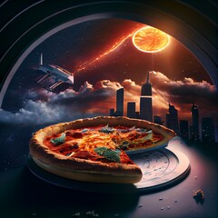 Pizza in space generative ai 