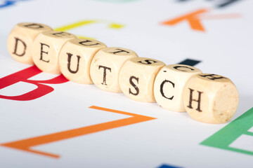 Verschiedene Buchstaben und Sprache Deutsch