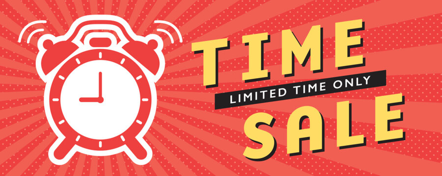タイムセール タイムセール・期間限定セール バナーイラスト イラスト素材 [7503947