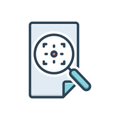 Color illustration icon for preview