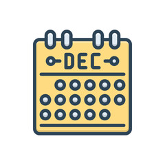 Color illustration icon for dec 