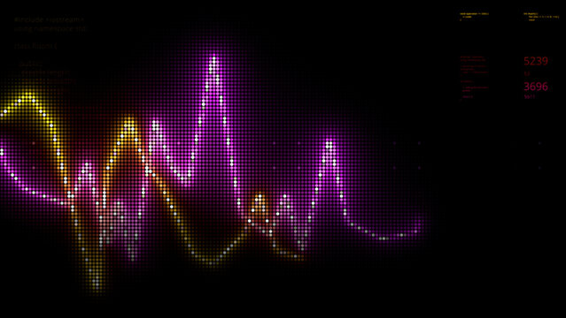 Bright Multi - Colored Lines Of The Graph . Motion . Animation Showing The Falling And Rising Dollar And Euro Exchange Rates And The Lines Gradually Disappear .