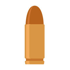 9mm bullet flat logo icon vector illustration modern design isolated on white background - obrazy, fototapety, plakaty