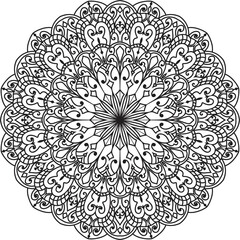 Oriental mystical pattern.Yoga mandala.Hand drawn illustration