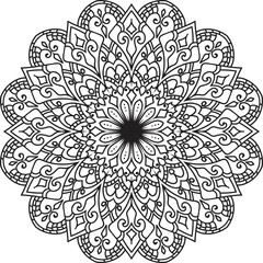 Oriental mystical pattern.Yoga mandala.Hand drawn illustration