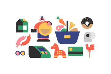 Shopping in supermarket