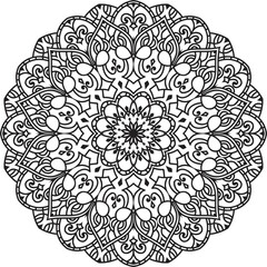 Oriental mystical pattern.Yoga mandala.Hand drawn illustration