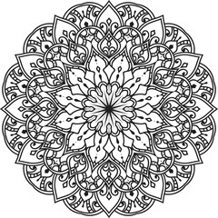 Oriental mystical pattern.Yoga mandala.Hand drawn illustration