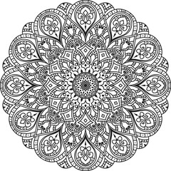 Oriental mystical pattern.Yoga mandala.Hand drawn illustration