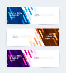 Geometric banner design with Vector presentation template.